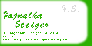 hajnalka steiger business card